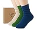 Yonovo Fabric Women's Solid Color Cotton Socks (3 Pack in Gift Box)Shoe Size 4-9