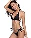 SHEKINI Women's Push up Triangle Bikini Set Side Tie Bathing Suit Low Waisted Two Piece Swimsuit