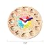GEMEM Toddler Clock Toy Wooden Shape Sorting Teaching Time Number Puzzle Lacing Block Early Learning Educational Toys for Toddlers Boys Girls 3 4 5 Years Old