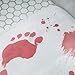Bloody Bath Floor Mat Sheet - Red Foot Prints, Blood like Effects | Bathroom Doormat Horror for Children and Adults, 23.5 x 17