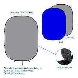 Fovitec Gray and Chroma Key Blue Muslin Pop-Up