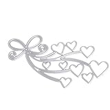 Cutting Dies Stencil Template Mould,Bottone DIY Metal Embossing Stencil For Album Scrapbooking Paper Card Art Craft Decor(Heart)