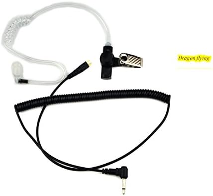 Bigstone Professional Advanced 3.5mm Listen Only Earpiece Earphone Headset with Clear Acoustic Coil Tube Earbud Audio Kit For Two Way Radios (HIGH QUALITY) (2PCS)