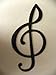Treble Clef Music Note Metal Wall Art Decor