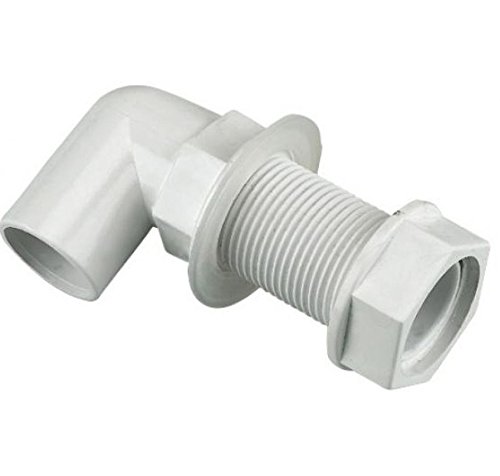 FLOPLAST overflow bent tank conn 21.5mm white