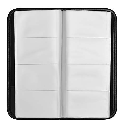 Professional Business Card Organizer with Black Padded PU Leather Cover, Holds 160 Business Cards