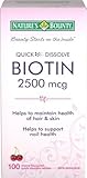 Nature's Bounty Quick Dissolve Biotin 2500 mcg, 100 Tablets