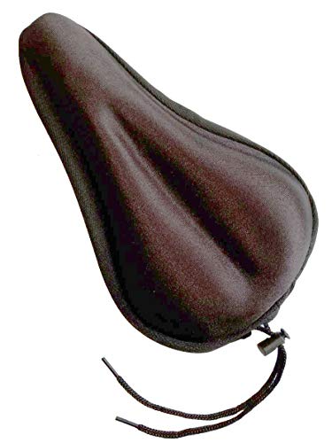 SHINSHIN Bike Gel Seat Cushion Cover 10.5″x7″ Soft Comfortable Bicycle Saddle Pad for Spin Class or Outdoor Biking (Black)