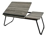 Reclaimed Dark Grey Black Laptop Desk Stand Foldable Large Size Portable Adjustable Tilting Home and Office Lap Desk Bed Tray