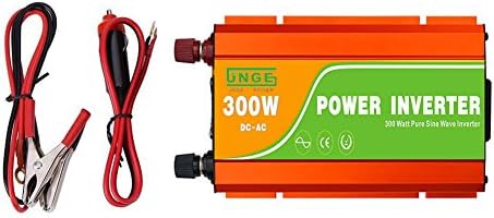 JNGE POWER 300W Car Power Inverter 5V USB and 12VDC/120VAC Pure Sine Wave Car Adapter With Cigarette Lighter