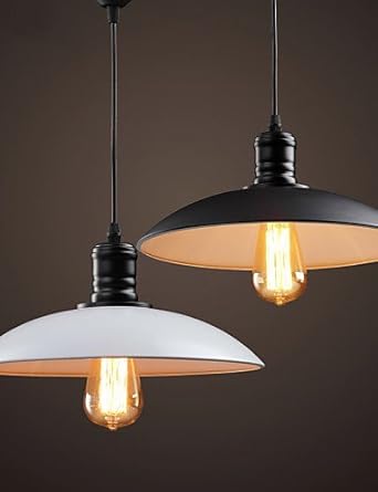 Ling Vintage Wrought Iron Lid Pendant Lights Black White