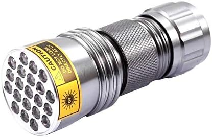 AloneFire 21LED UV Light Flashlight Torch Anti-Fake Detection Light (Silver ItaruRous