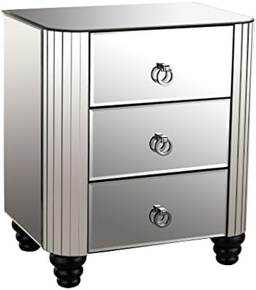 Dimond Home 1114-153 Deco Mirror Three Drawer Chest, 18" x 13" x 21"
