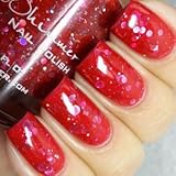 Vicious Circles Blood Red Holographic Circle Nail Polish 0.5 Oz Full Sized Bottle