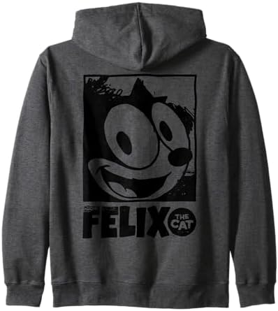 Amazon.com: Felix The Cat Portrait Zip Hoodie : Clothing, Shoes