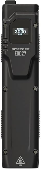 Nitecore EDC27 3100 Lumen Flashlight OLED Display USB-C Black Built-in Battery view 2
