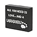 JennyGems Labradoodle Mom Gift - All You Need is Love and a Labradoodle Wooden Sign - Funny Labradoodle Owner Decor, Wall Art or Shelf Display, Made in USA