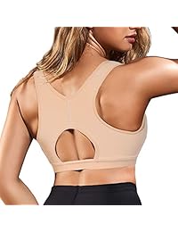 BRABIC Sujetador deportivo posquirúrgico con cierre frontal y correas ajustables, espalda cruzada sin cables