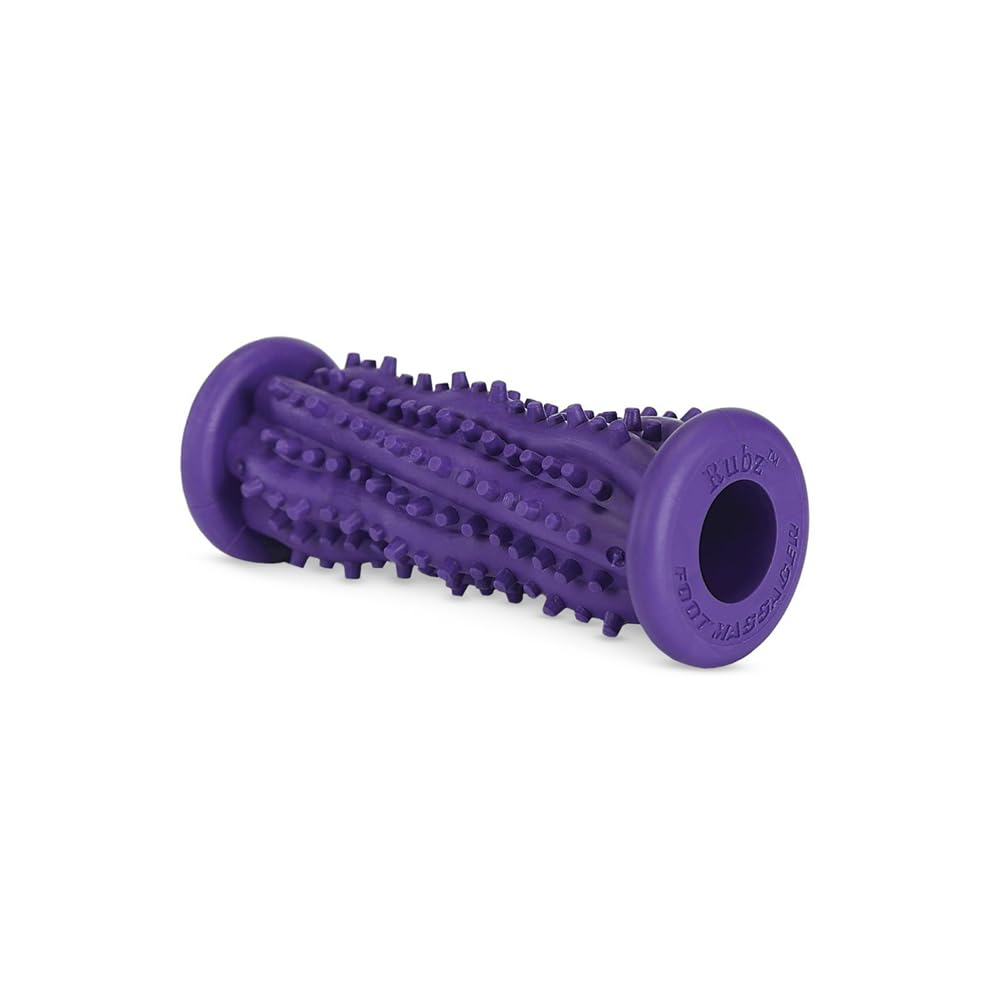Due North Rubz Foot Roller Massager for Plantar Fasciitis Pain Relief, Massage Feet, Relaxes Muscles, Supports Circulation, Latex Free, Purple, Oversized V4550250-O/S, Multi Colored