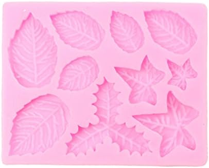 Moolila Silicone Mold Leaf Shape Mould for Chocolate Candies Ice Cubes and Crayon Melt 8.9 * 7.1 * 0.9cm