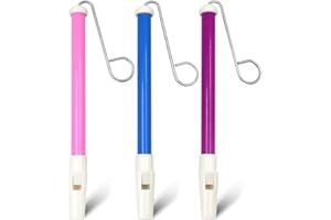 3 Pieces Slide Whistle Instrument,Plastic Slide Whistle with Stainless Steel Sliding Rods for Practice Music, Prizes, Party F