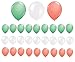 Assorted Mint Green, Coral and White Latex Balloons (30 Count)