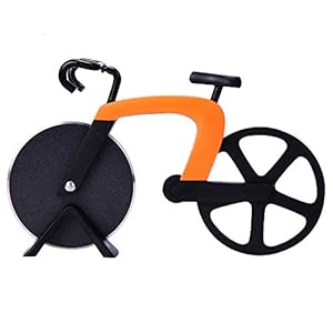Fiets Pizza Cutter, Snijder Voor Pizza voor Keuken, Non-Stick Scherp Pizza Snijder Wiel met Display Standaard