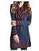 AuntTaylor Womens Crewneck Bohemian Contrast Color Long Sleeve Tunic Shirts