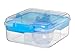 Sistema To Go Collection Bento Cube Lunch Box, Small, Clear/Blue Klips