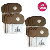 20 Eureka/Sanitaire Style BV-2 Allergen Bags for Eureka Backpack, Carpet Pro, Piranha, & Tornado Vacuums; Compare to Eureka Part No. 62370; Designed & Engineered by Crucial Vacuum