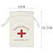 vLoveLife 10pcs Wedding Party Favor Bags 4x6 inch RED GLITTER CROSS Bachelorette Hangover Kit Bags Recovery Kit Bags Survival Kit Bags Cotton Muslin Drawstring Bag