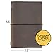 Handcrafted Top Grain Leather Journal Notebook Cover: Includes 5 Bonus Refillable Field Note Book Journals/Compatible with Field Notes and Moleskine Cahier Notebook (3.5
