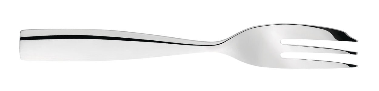 Alessi MW03/16 Dressed pastry fork in 18/10 stainless steel mirror polished with relief decoration, Set of 6
