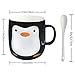 Nuowoqi Coffee Mug Tea Milk Cup 11 oz Four Animal Design Home And Office Use Penguin