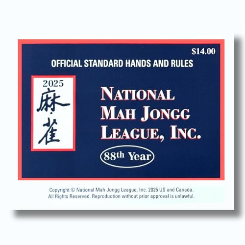 National Mah Jongg League 2025 Single Standard Size Mahjong Card - Official Hands and Rules for American Mahjong (Single Standard-Size Card)