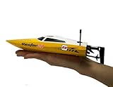 Vector28 2.4Ghz Radio Remote Control Micro High Speed RC Racing Boat Speed Boat RTR (Yellow) by Midea Tech