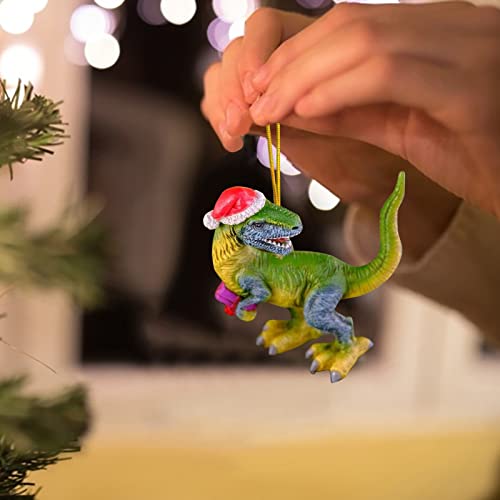 3D Christmas Dinosaur Decoration Pendant Pendant Christmas Ornaments for Home Christmas Tree Decor (B)