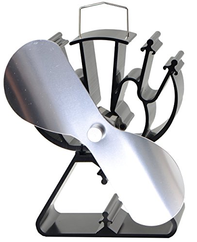 Heat Powered Stove Top Fan for Wood/Log Burner/Fireplace - Eco Friendly(Silver) - Thumbnail 4