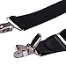 JINIU Elastic Men's Business and Dress Suspenders Dressy Drop Clips Go Upscale with X back Leather Construction Black