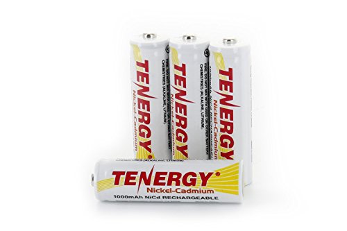 4 pcs Tenergy 1.2V Rechargeable NiCd AA (14500) Batteries for Solar Garden Landscape Light