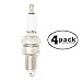 4-Pack Compatible Spark Plug for Gravely Lawn Mower & Garden Tractor Pro-Walk 48GR, 48HE PS, 52HE PS with Kawasaki 16 hp V-Twin - Compatible Champion RN12YC & NGK BPR5ES Spark Plugs