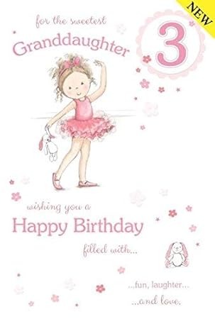 granddaughter age 3 birthday card