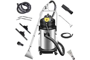 Commercial Carpet Steam Cleaner, 11m Hose, Dual Water Tank, Spray & Extract for Deep Cleaning in Hotels & Offices - Ideal for