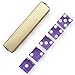 Brybelly Professional Casino Dice 19mm with Sharp Edges, Set of 5 - Precision Gambling Dice Set with Matching Serialized Numbers and Flat Face Pips for Craps and Other Casino Games - Violet Dice Set