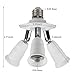 TORCHSTAR 3-in-1 Bulb Socket Splitter Adjustable E26/E27 Adapter Converter, Max wattage 180W, Standard Base, for Landscapes Lighting, Exhibitions Lighting, Art Galleries, Photography Lighting