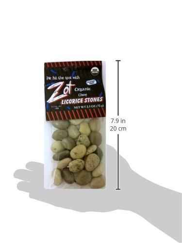Zot 100% Organic Chewy Licorice Stones, 2.5 Ounce