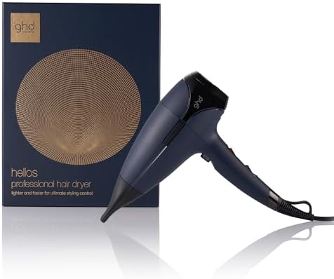 Helios Blue - Secador Profissional, Leve, Secagem Rápida, Controlo Máximo de Penteado - Para Todos os Tipos de Cabelo - (European Plug)