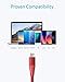 Anker Powerline+ II USB-C to USB-A Cable (3ft), for Samsung Galaxy S10 / S9 / S9+ / S8 / S8+ / Note 8, LG V20/G5/G6, iPad Pro 2018 and More(Red)