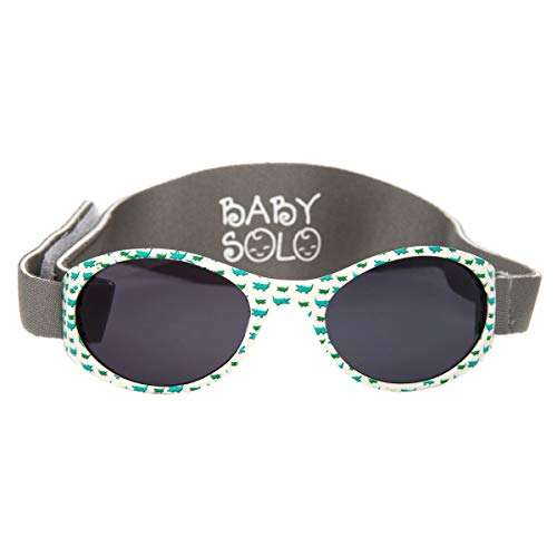 Baby Solo Sunglasses with strap Buncha Crunch and Grey Frame w/ Black Solid Lens - Thumbnail 6
