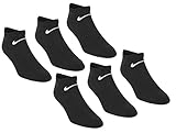 Nike Men's No-show Cotton Socks (Medium (shoe size 6-10), Black)